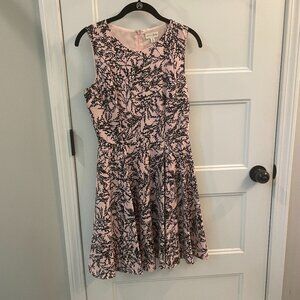 Floral print drop waist dress